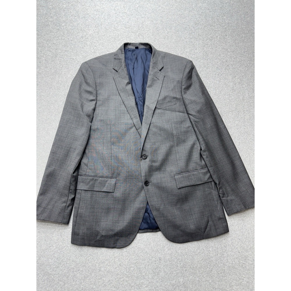 J.Crew Suit Jacket Blazer Mens 42R Gray Wool Thompson Classic Fit Two Button
